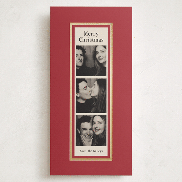 "Photomatic" - Holiday Cards in Burgundy by Ani Somi - Front