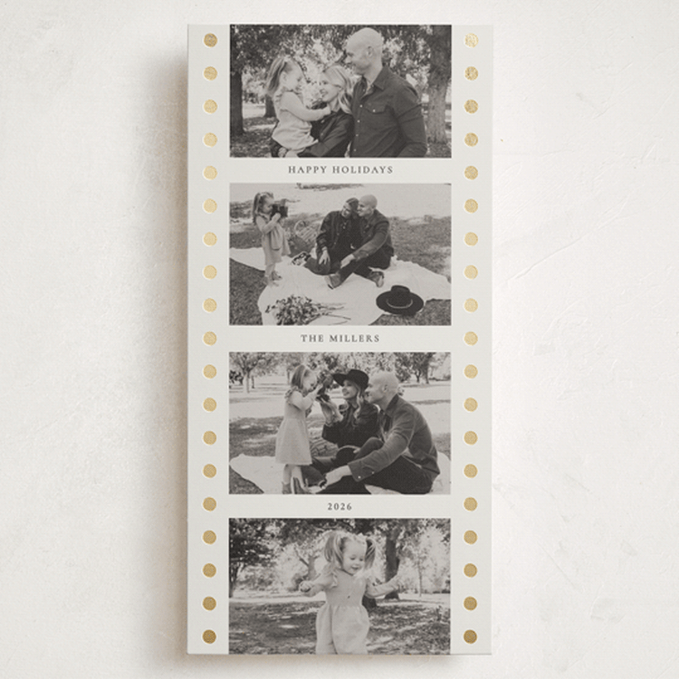 "like a film" - Holiday Cards in Smoke by Sumak Studio - Front