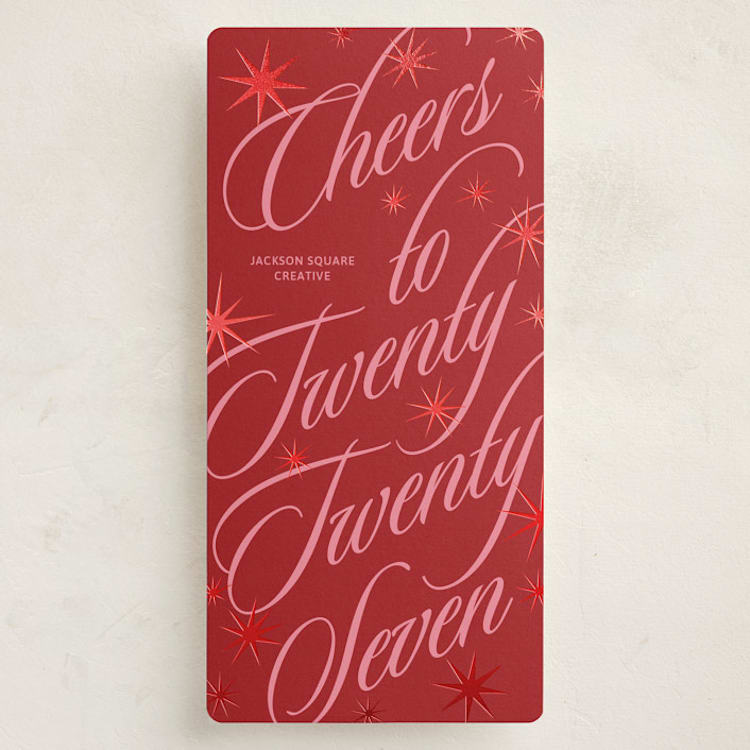 "Long hand" - Holiday Cards in Cherry by Inkblot Design - Front