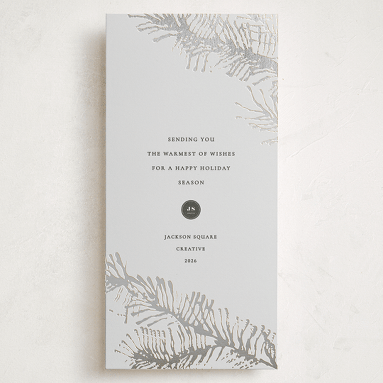 "painted spruce" - Holiday Cards in Frost by Sumak Studio - Front