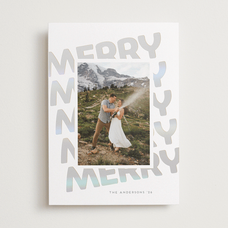 "fluffy merry" - Holiday Cards in Snowflake by Leia Matt - Front
