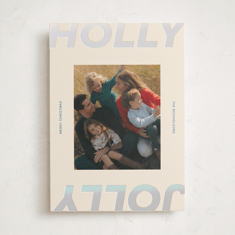 "Jolly Edge" - Holiday Cards in Icicle by Hattie and Jane - Front
