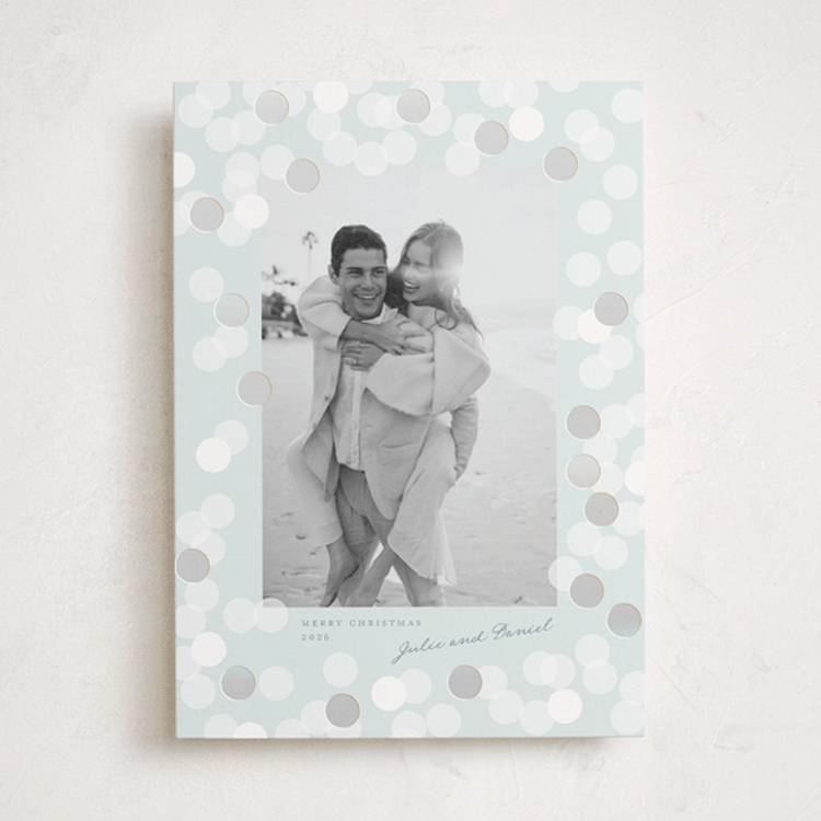 "Lights" - Holiday Cards in Frost by Claudia Orengo - Front
