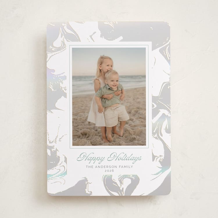 "Soft Marble" - Holiday Cards in Juniper by frau brandt - Front