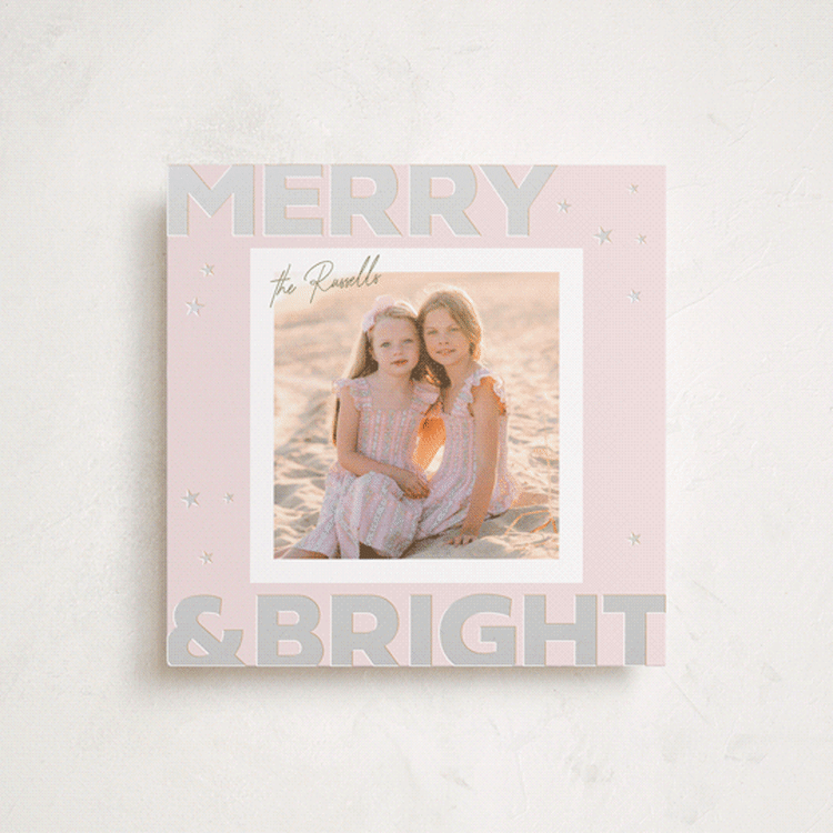 "Glossy" - Holiday Cards in Winter Rose by Jenna Holcomb - Front