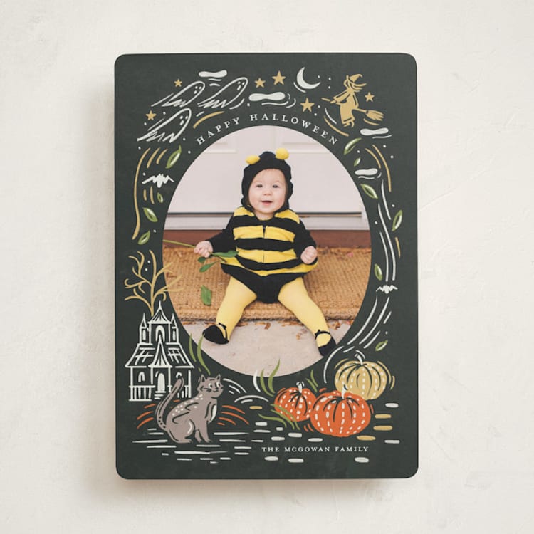 "Spooky Frame" - Halloween Cards in Chalkboard by Morgan Ramberg - Front