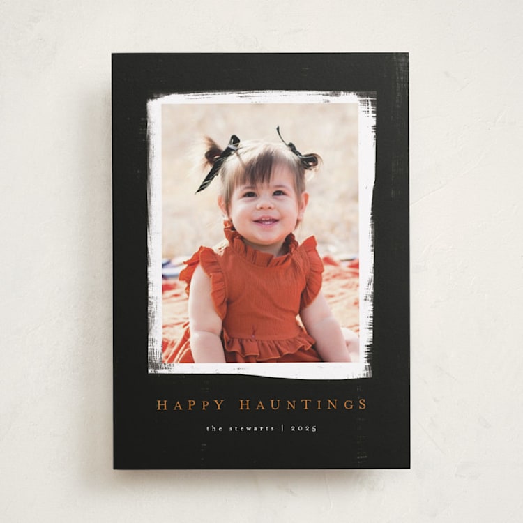"happy hauntings" - Halloween Cards in Noir by Angela Garrick - Front