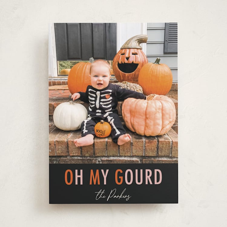 "Oh My Gourd" - Halloween Cards in Pumpkin by Dawn Pope - Front