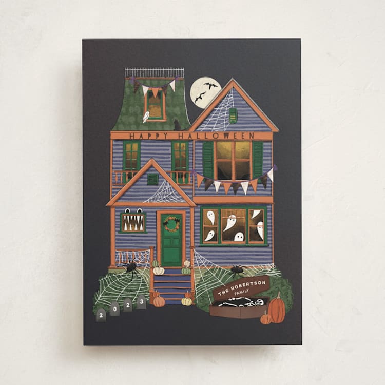 "Halloween House" - Halloween Cards in Persimmon by Becky Nimoy - Front