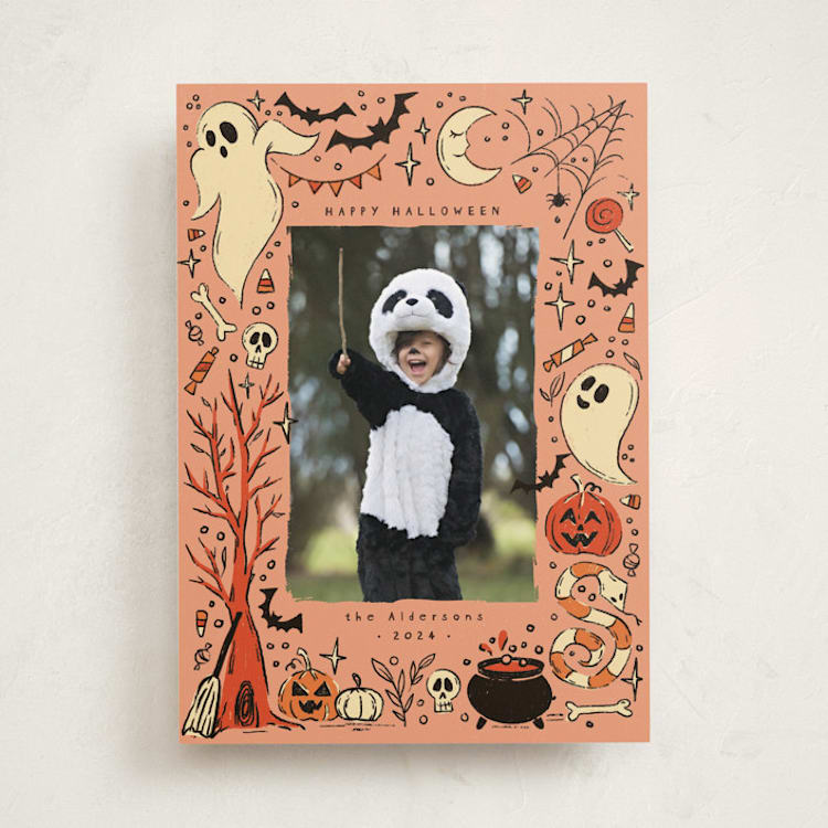 "halloween frame" - Halloween Cards in Pumpkin by Anastasia Makarova - Front