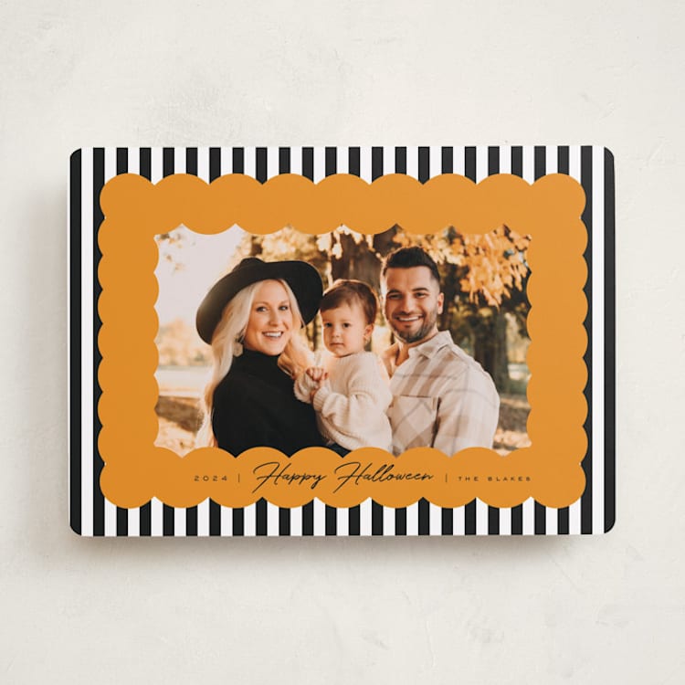 "Halloween Stripes" - Halloween Cards in Pumpkin by Brittany Braithwaite - Front