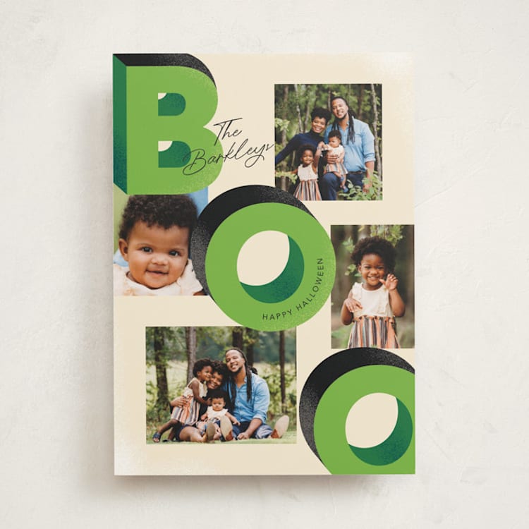 "Retro Pop" - Halloween Cards in Lime by Stacey Day - Front