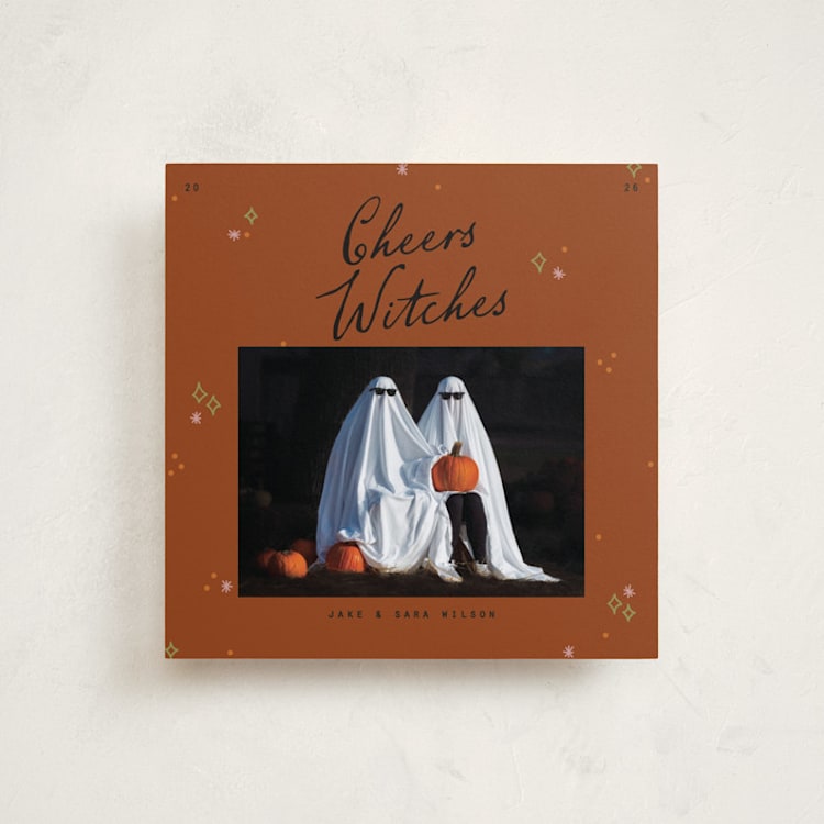 "Cheers Witches" - Halloween Cards in Pumpkin by Owl and Toad - Front