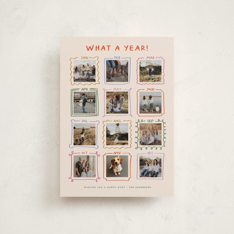 "Year Gallery" - Holiday Cards in Pudding by Claudia Orengo - Front