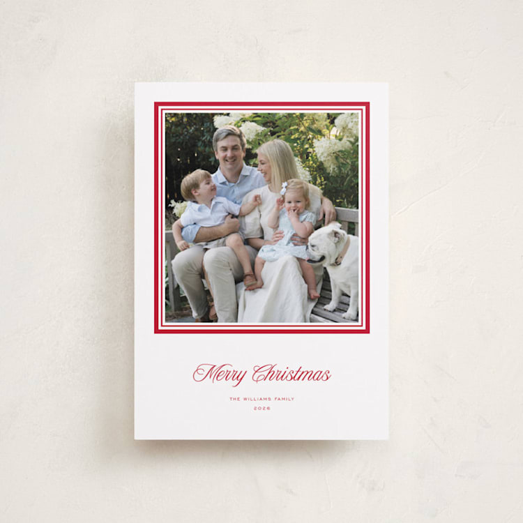 "Lauren" - Holiday Cards in Santa Suit by Blustery August - Front
