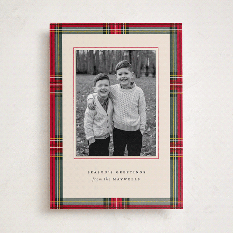 "Highland Holiday" - Holiday Photo Mount Cards in Classic by Olivia Kanaley Inman - Front