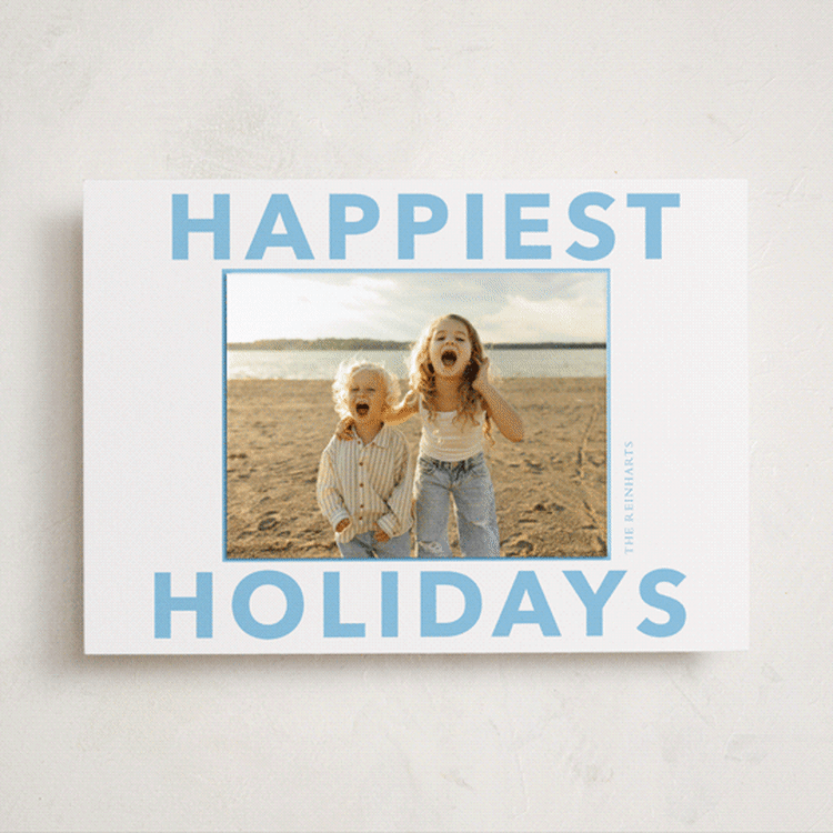 "Shiny Holiday" - Holiday Photo Mount Cards in Snow by Angela Thompson - Front