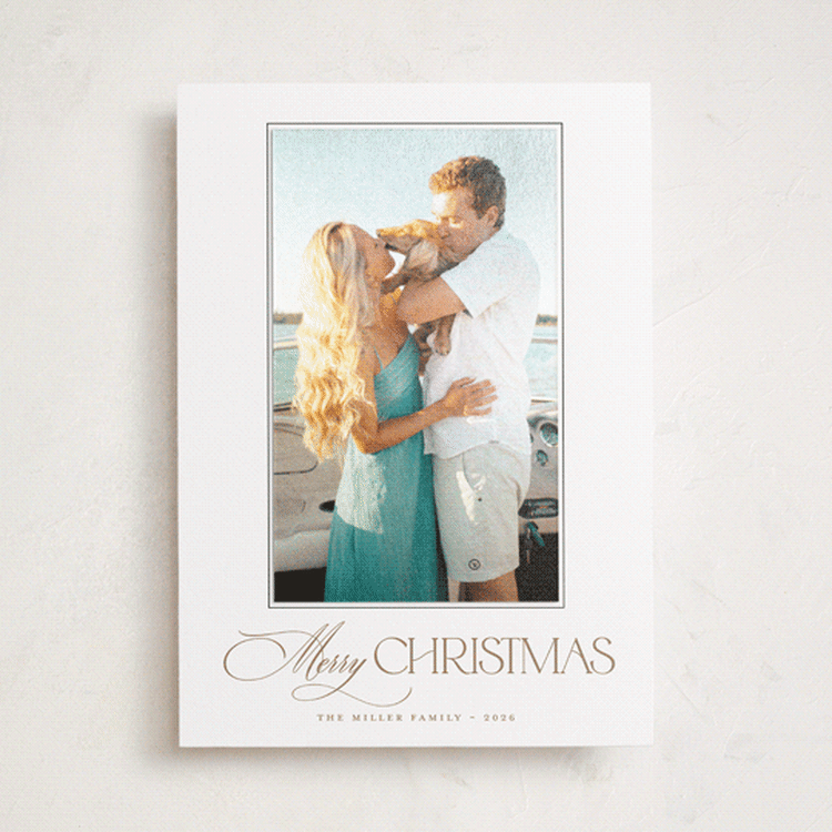 "merry" - Holiday Photo Mount Cards in Fudge by Benita Crandall - Front