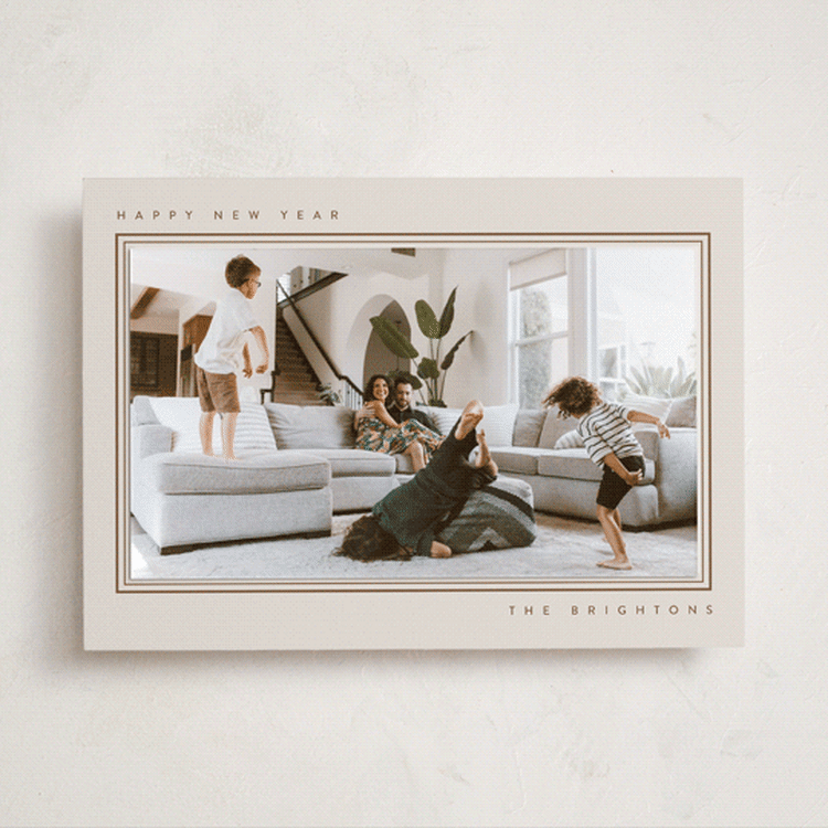 "Airy" - Holiday Photo Mount Cards in Pudding by Adelyn T. - Front