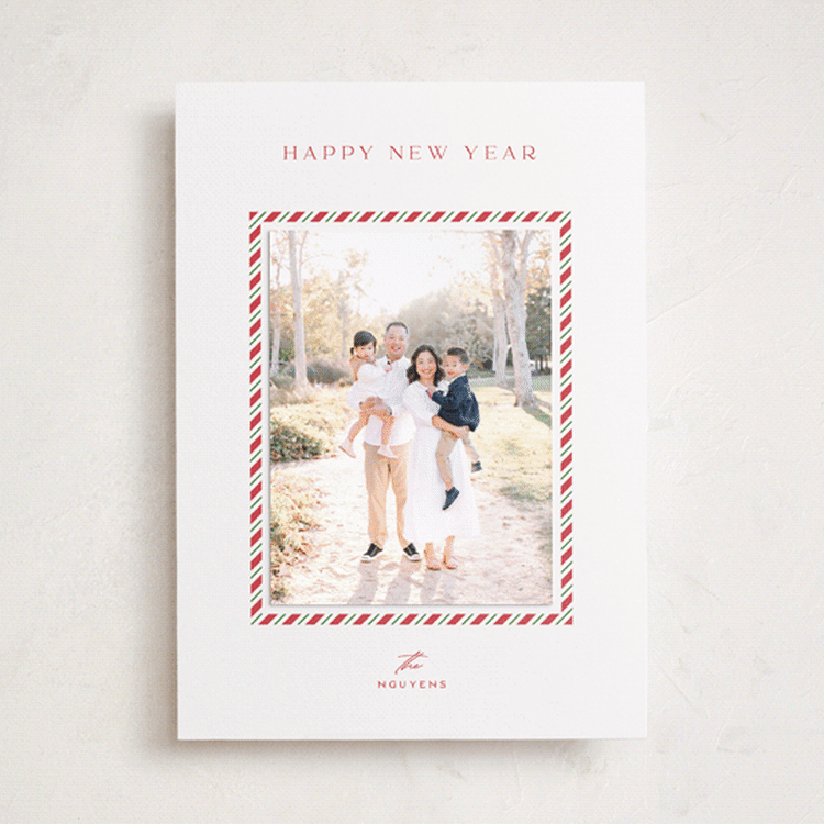 "Candycane" - Holiday Photo Mount Cards in Fruitcake by Pixel and Hank - Front
