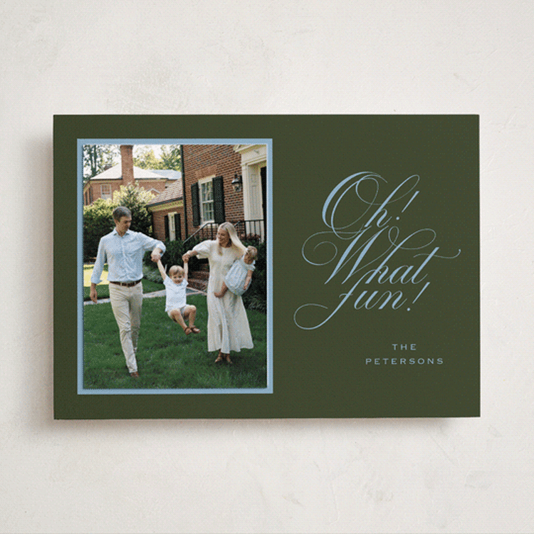 "Family Traditions" - Holiday Photo Mount Cards in Evergreen by Erin Hodges - Front