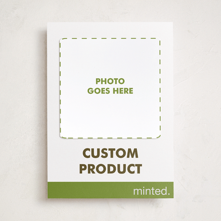 "Portrait Custom" - Holiday Photo Mount Cards in Charcoal by Minted Custom - Front