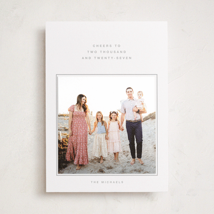 "Essential" - Holiday Photo Mount Cards in Snow by Dani Lugato - Front