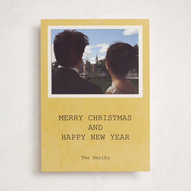 "A Moment in Time" - Holiday Photo Mount Cards in Honey by motifmyway - Front