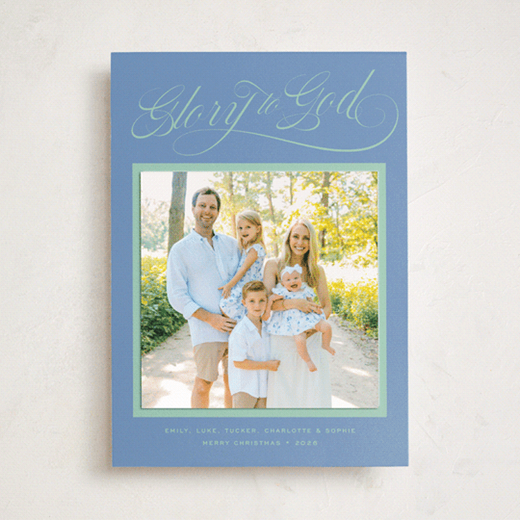"Classic Glory" - Holiday Photo Mount Cards in Winter Wonderland by Alston Foster - Front
