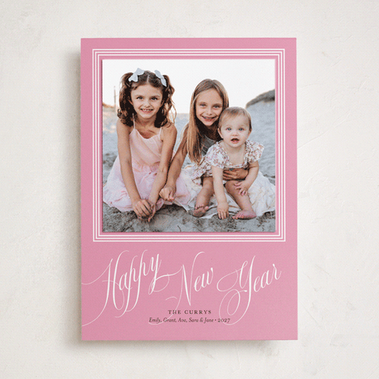 "Bright Wishes" - Holiday Photo Mount Cards in Gumdrop by Alston Foster - Front