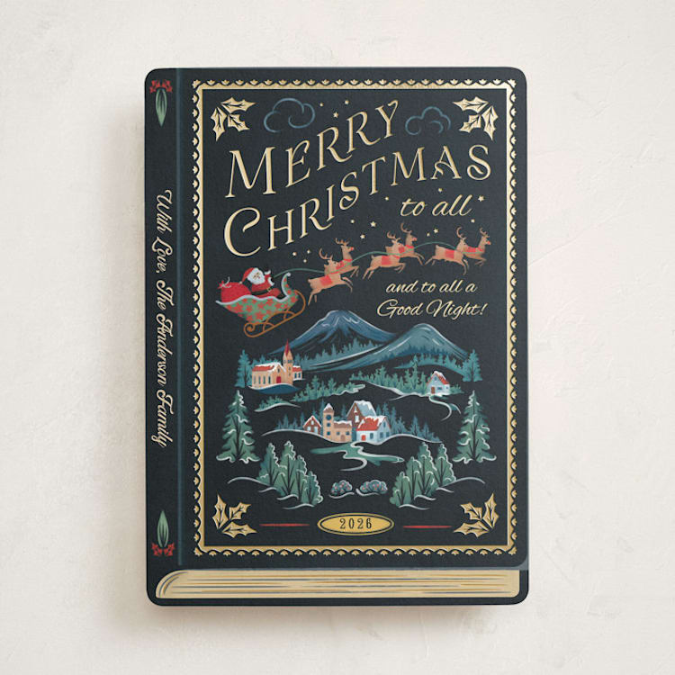 "The Night Before Christmas" - Holiday Cards in Coal by Paper Sun Studio - Front