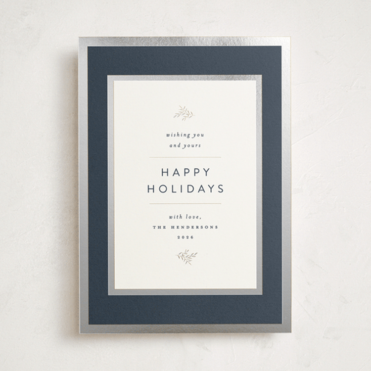 "legacy" - Holiday Cards in Navy by Carolyn Nicks - Front