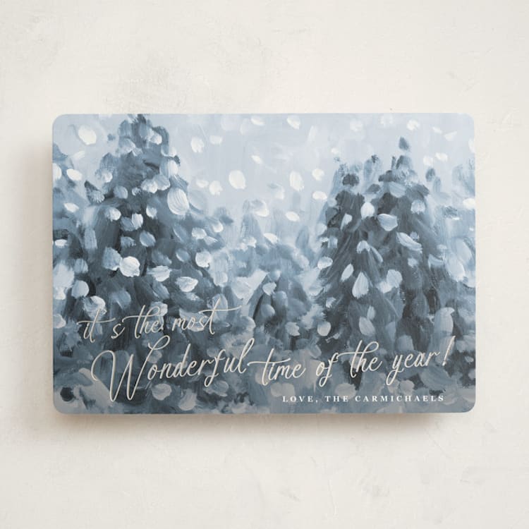 "Wonderful Time" - Holiday Cards in Wintermint by Lindsay Megahed - Front