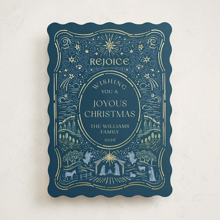 "O Holy Night" - Holiday Cards in Silent Night by Paper Sun Studio - Front