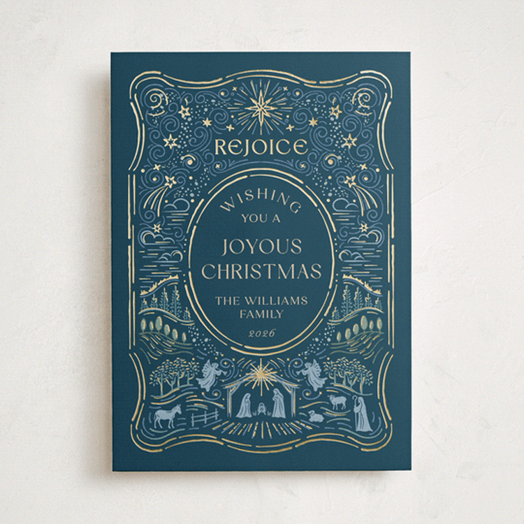 "O Holy Night" - Holiday Cards in Silent Night by Paper Sun Studio - Front