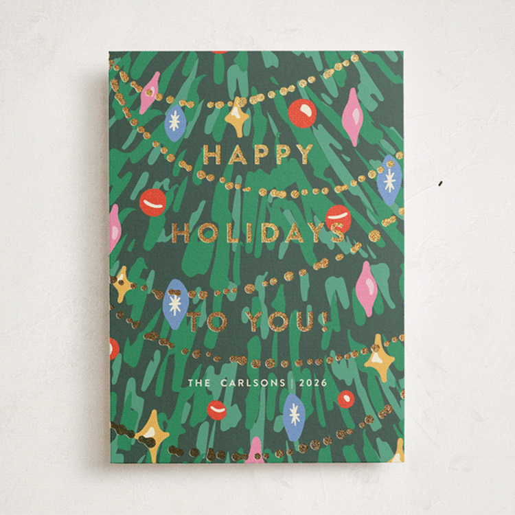 "O Tannenbaum" - Holiday Cards in Pine by Meggy Masters - Front