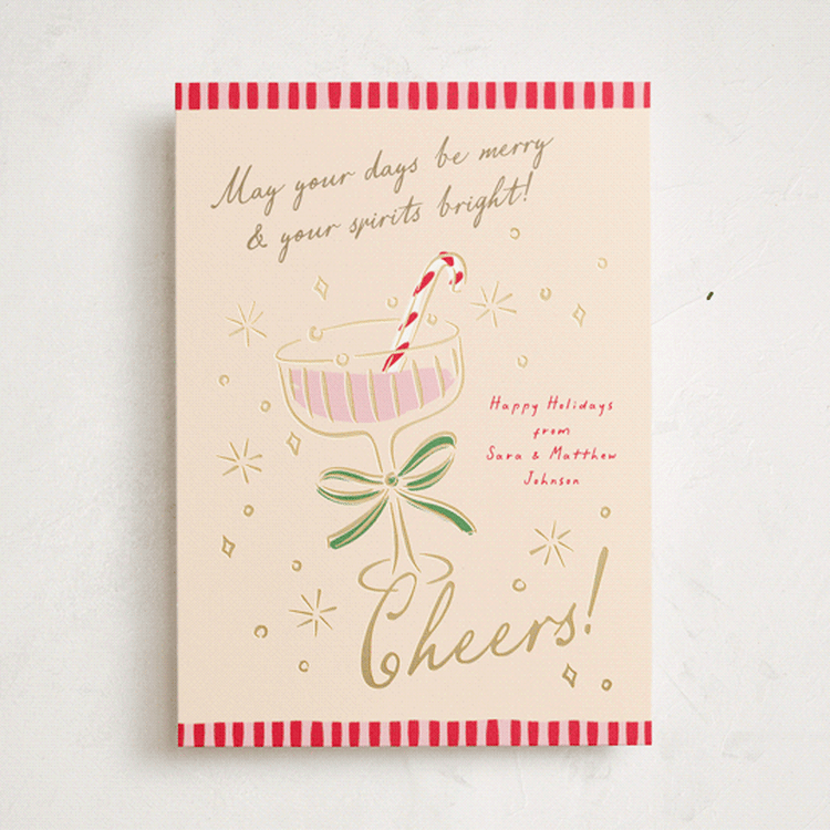 "Festive Spirit" - Holiday Cards in Cosmo by Erin German - Front