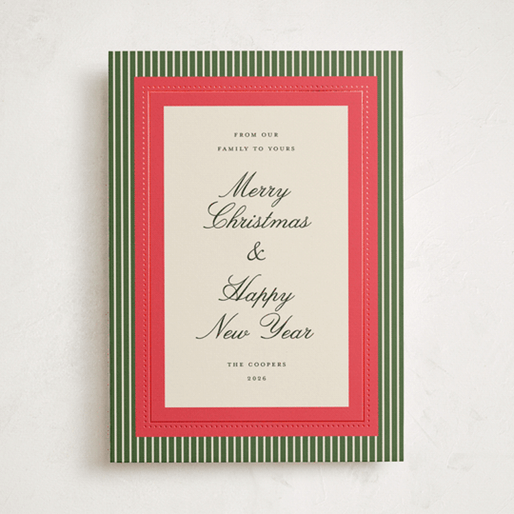"Festive Frames" - Holiday Cards in Wreath by Emily Sabol Goss - Front