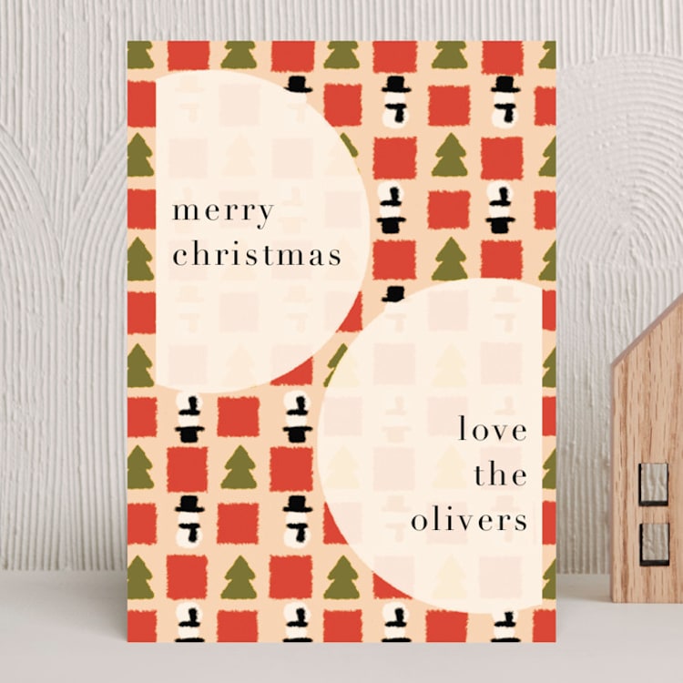 "Mid-Century Christmas" - Holiday Cards in Holly by Lauren Jinhee - Front