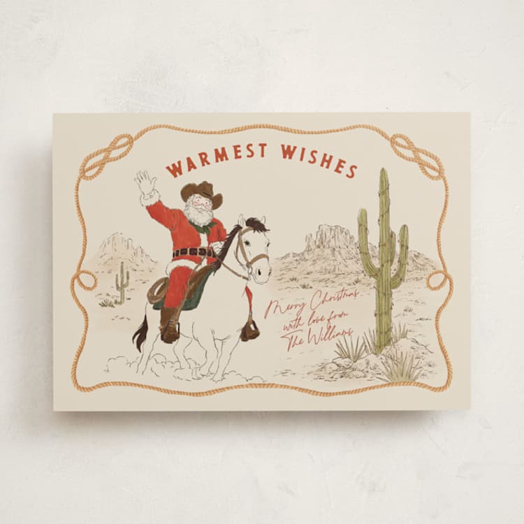 "Howdy" - Holiday Cards in Sand by Elly - Front