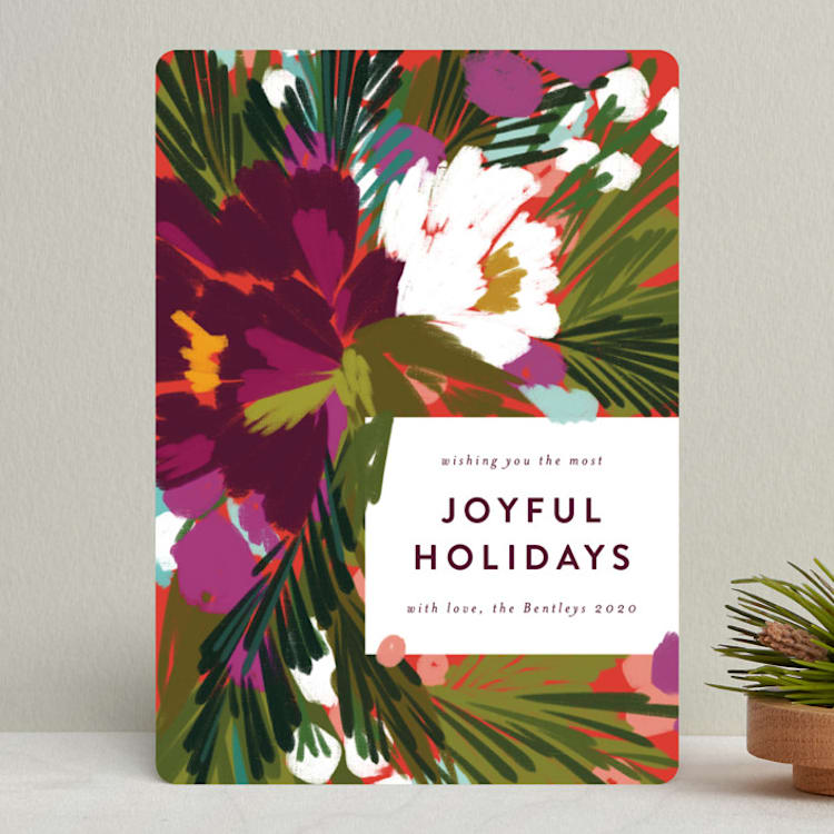 "most joyful" - Holiday Cards in Merlot by Angela Marzuki - Front