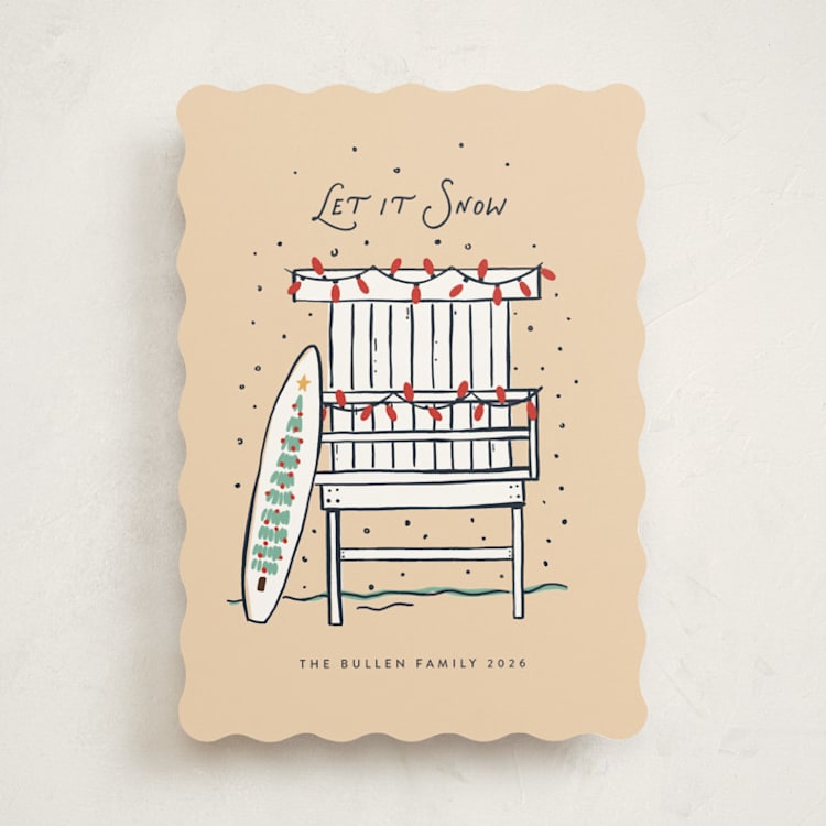"Beach Christmas" - Holiday Cards in Eggnog by JeAnna Casper - Front