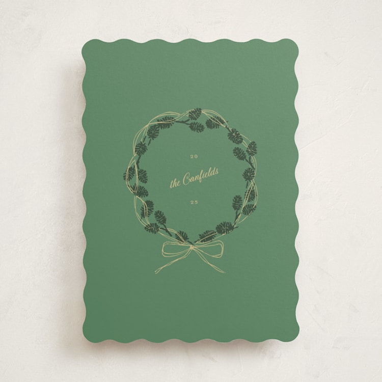 "Holiday Pinecones" - Holiday Cards in Pine by Jen Ramsey - Front