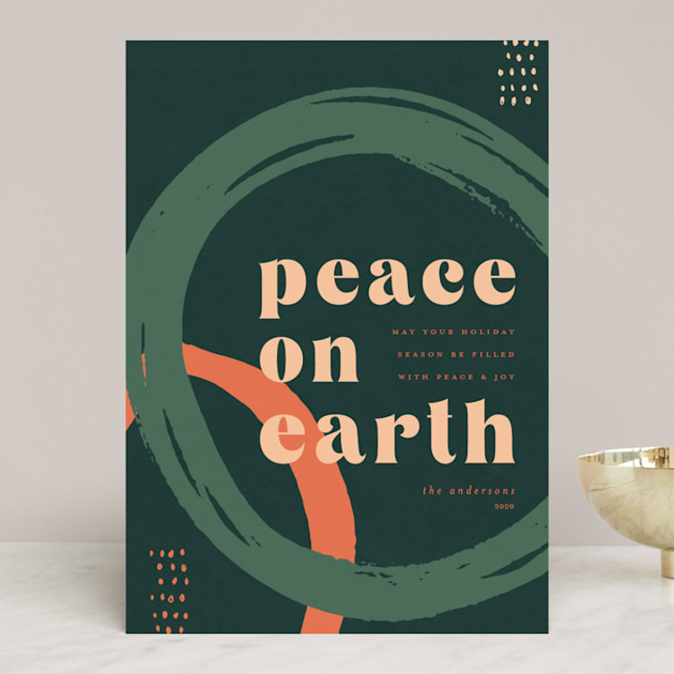"concentric" - Holiday Cards in Forest by Robin Ott - Front