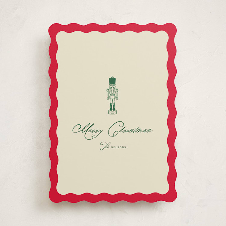 "Holiday Nutcracker" - Holiday Cards in Poinsettia by Jen Ramsey - Front