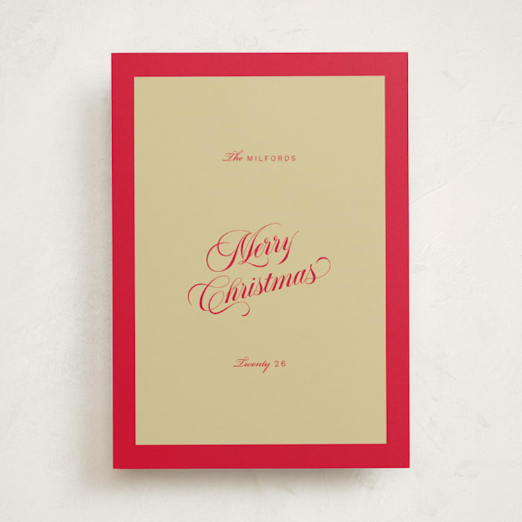 "Holiday Cheer" - Holiday Cards in Crimson by Jen Ramsey - Front