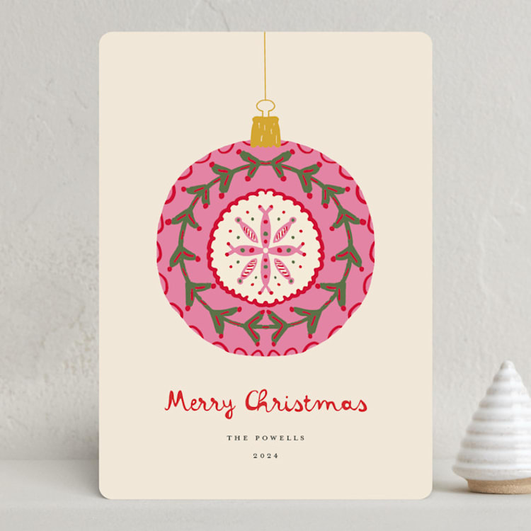 "Vintage Christmas Ornament" - Holiday Cards in Vanilla by Erika Firm - Front