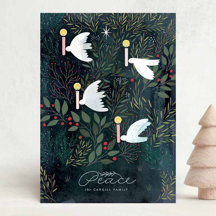 "Colombe" - Holiday Cards in Hunter by Eve Schultz - Front