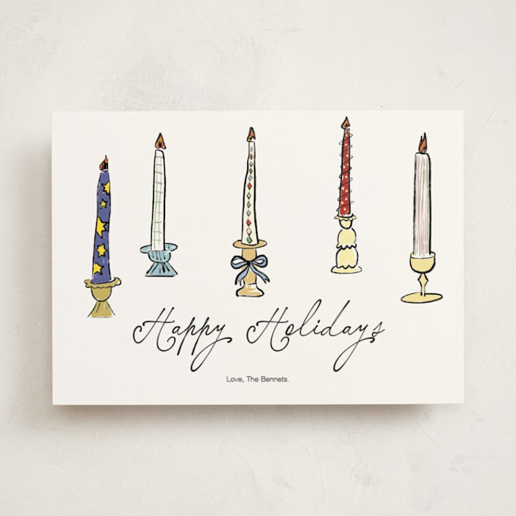 "Tiny Lights" - Holiday Cards in Ink by Helena Vitto - Front