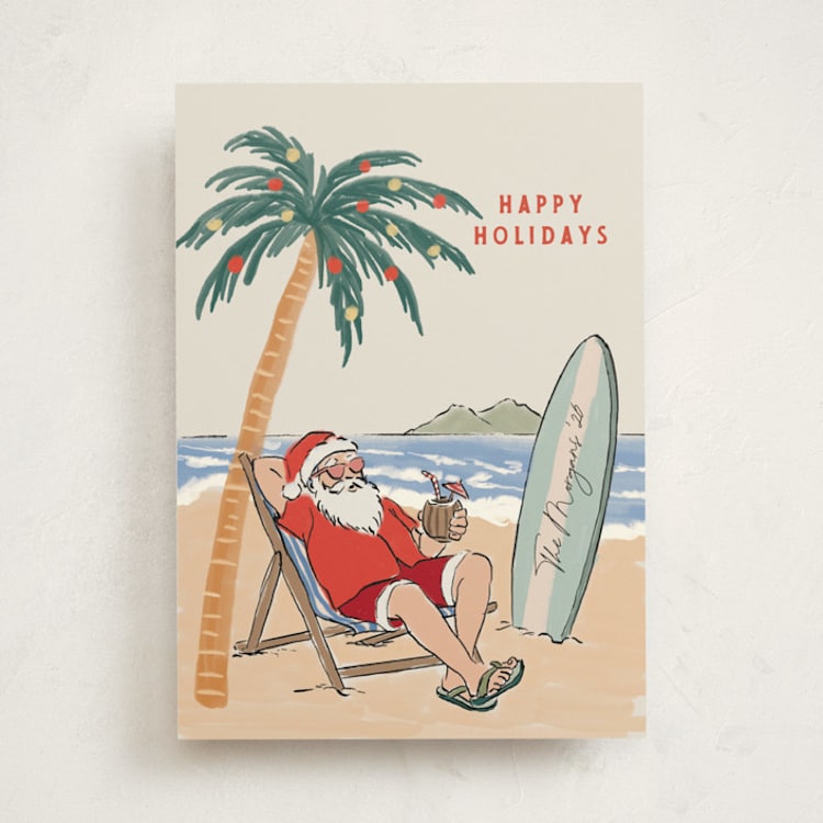 "Tropical Winter" - Holiday Cards in Pine by Elly - Front
